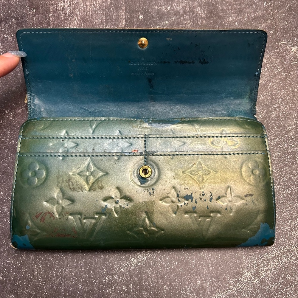 Louis Vuitton Rehab Teal Monogram Clutch - Picture 4 of 5